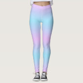 Ombré Roze en Turquoise Gradient Leggings (Voorkant)