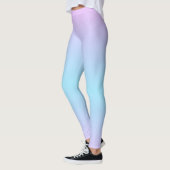 Ombré Roze en Turquoise Gradiënt Leggings (Links)
