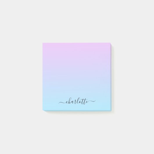 Ombré Roze en Turquoise Gradient Post-it® Notes (Voorkant)