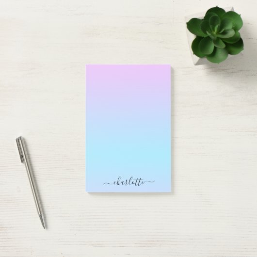 Ombré Roze en Turquoise Gradient Post-it® Notes (Kantoor)