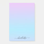 Ombré Roze en Turquoise Gradient Post-it® Notes (Voorkant)