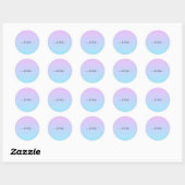 Ombré Roze en Turquoise Gradient Ronde Sticker (Vel)