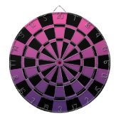 Ombre roze Paars en zwart Dartbord (Voorkant)