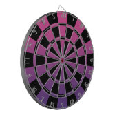 Ombre roze Paars en zwart Dartbord (Voorkant Links)