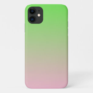 Ombre Roze tot Lime Green iPhone 11 Hoesje
