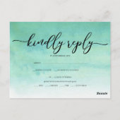 Ombre RSVP-kaart. Briefkaart (Achterkant)