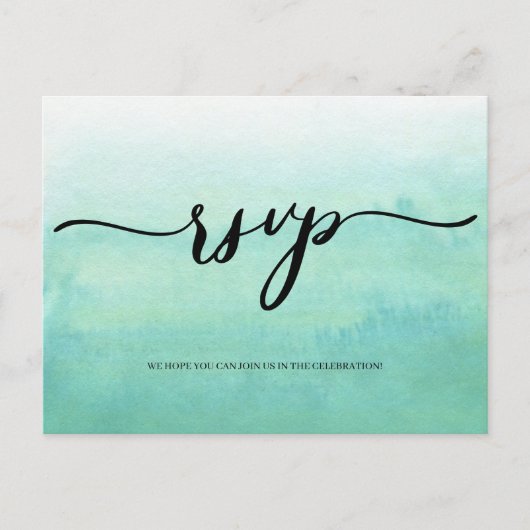 Ombre RSVP-kaart. Briefkaart (Voorkant)