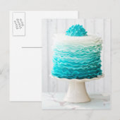 Ombre ruffle cake briefkaart (Voorkant / Achterkant)
