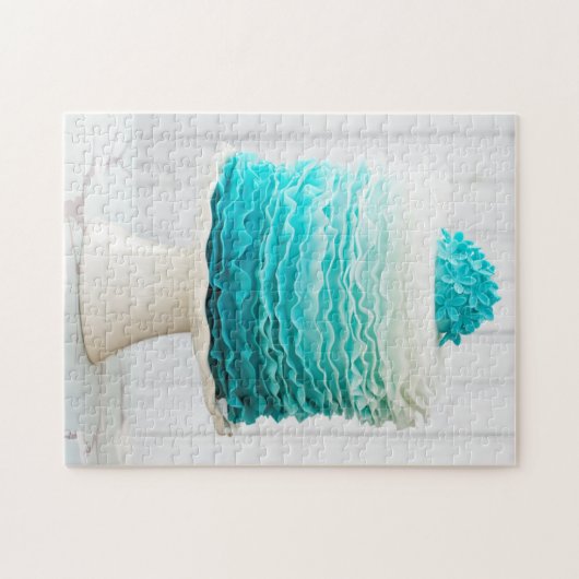 Ombre ruffle cake legpuzzel (Horizontaal)