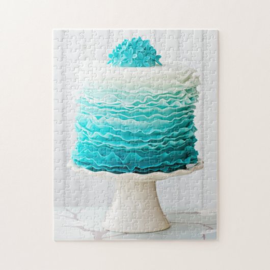 Ombre ruffle cake legpuzzel (Verticaal)