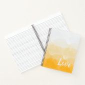 Ombre Saffron and Sunlight Yellow Love Gradient Notitieboek (Binnen)