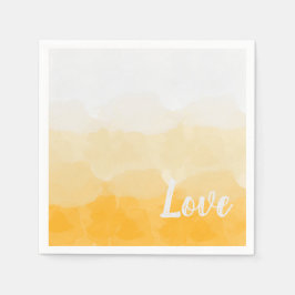 Ombre Saffron and Sunlight Yellow Love Gradient Servet