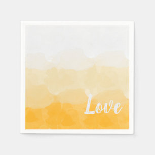 Ombre Saffron and Sunlight Yellow Love Gradient Servet