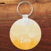 Ombre Saffron and Sunlight Yellow Love Gradient Sleutelhanger (Voorkant)