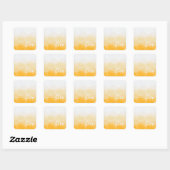 Ombre Saffron and Sunlight Yellow Love Gradient Vierkante Sticker (Vel)
