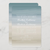Ombre Shore Beach Wedding Kaart (Voorkant / Achterkant)