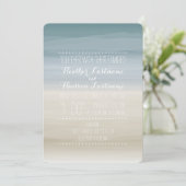 Ombre Shore Beach Wedding Kaart (Staand voorkant)
