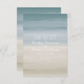 Ombré Shore Beach Wedding Save the Date (Voorkant / Achterkant)
