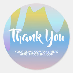 Ombre Slijm Bedrijfsmerknaam Ronde Sticker