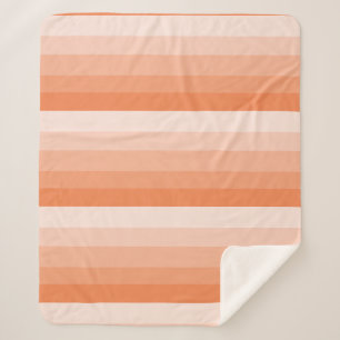 Ombre-strepen, in oranje tonnen sherpa deken