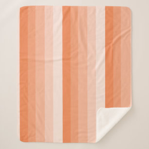 Ombre-strepen, in oranje tonnen sherpa deken