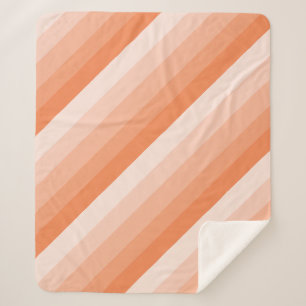 Ombre-strepen, in oranje tonnen sherpa deken