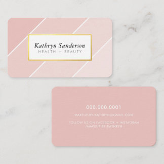 OMBRE STRIPE moderne stijlvolle chic cute roze roo Visitekaartje