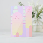 Ombre Summer Ice Cream Pop Kaart (Staand voorkant)