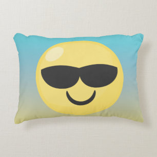 Ombre Sunglassses Emoji Accent Kussen