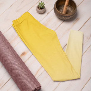 Ombre Trend Kleur Sunburst Yellow Pastel Leggings