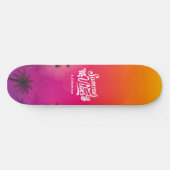 Ombre Tropical Summer Night Vibe Aangepaste naam Skateboard (Horizontaal)
