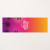 Ombre Tropical Summer Night Vibe Aangepaste naam Yogamat (Voorkant (horizontaal))