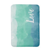 Ombre Turquoise Blue en Neo Mint Love Gradient Badmat (Voorkant Verticaal)
