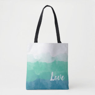 Ombre Turquoise Blue en Neo Mint Love Gradient Draagtas