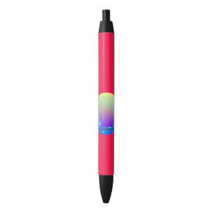 Ombre unicorn met woord dankbaarheid zwarte inkt pen