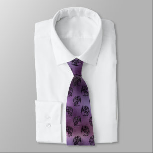 Ombre violet avec Cravate Dragons noirs