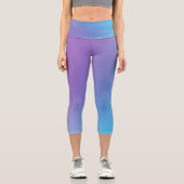 Ombre violet coloré Design Capri Leggings (Recto)