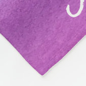 Ombre Waterverf Aangepaste naam Paars/Blauw mandje Fleece Deken (Hoek)