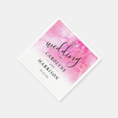 Ombre Waterverf bruiloft papieren servetten - roze (Hoek)