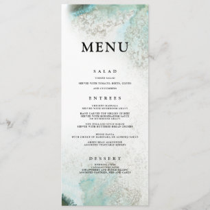 Ombre Waterverf Dinner Menu GREEN