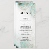 Ombre Waterverf Dinner Menu | GREEN (Voorkant / Achterkant)