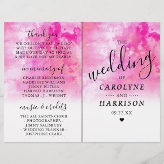 Ombre Waterverf Wedding Bi-voudig Programma's - Ro