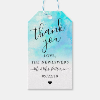 Ombre Waterverf Wedding Hartelijk dank Labels - Bl Cadeaulabel