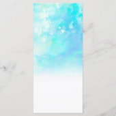 Ombre Waterverf Wedding Menu Kaarten - Blauw (Achterkant)