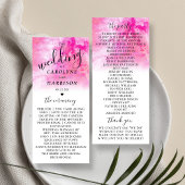 Ombre Waterverf Wedding Programme Kaarten - Roze
