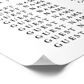 Ombre Waterverf Wedding Seating Chart - Roze Poster (Hoek)