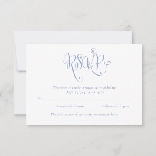 Ombre Whimsical Fairytale Wedding RSVP (Devant)