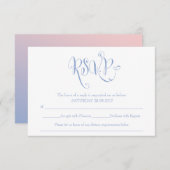 Ombre Whimsical Fairytale Wedding RSVP (Devant / Derrière)