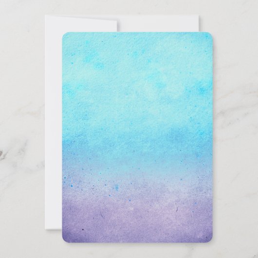 Ombre zand dollar strand bruids douche uitnodiging (Achterkant)