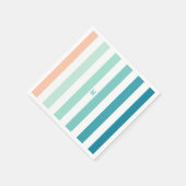 Ombre Zee Shore Stripe & Personalized Monogram Servet (Hoek)
